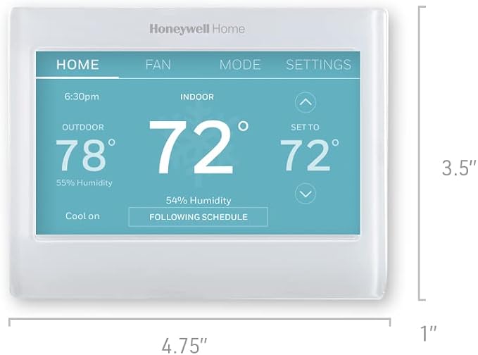 Honeywell Home RTH9600WF Smart Color Thermostat Energy Star Wi-Fi Programmable Touchscreen Alexa Ready - C-Wire Required (Pack of 2)