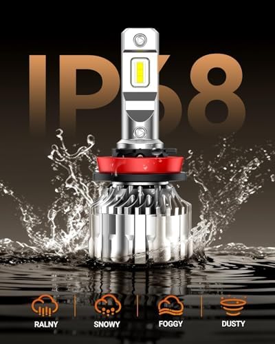 SEALIGHT 9005 H11 Bulbs Combo, 9005/HB3 H11/H9/H8 LED Bulbs 800% 140000LM Super Bright 6500K Cool White Fog Lights Bulbs and Off-Road Lights, 3 Mins Plug-N-Play, Pack of 4