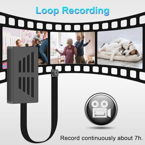 Amyway Mini Video Cameras 1080P Portable Nanny Video Loop Recorder with Motion Detection Security Cameras for Outdoor Home Office Security(No WiFi Function) (64GB)