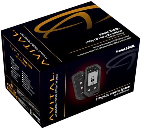 Avital 3308L 2-Way LCD Vehicle Security System with 2 Remotes (Compatible with Directed by VOXX SmartStart-Pro)