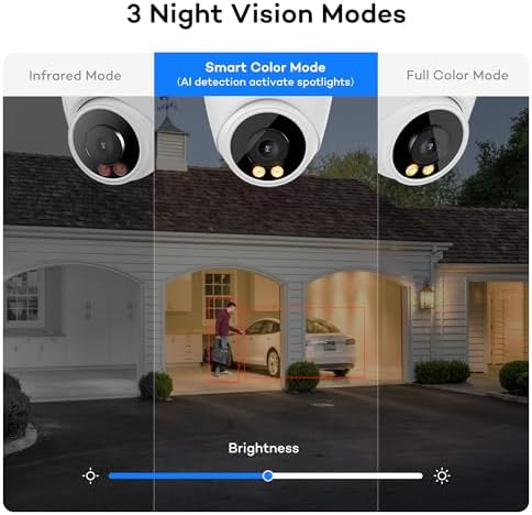 ONWOTE 6MP PoE IP Security Camera, Smart Color Night, Capture Video Audio