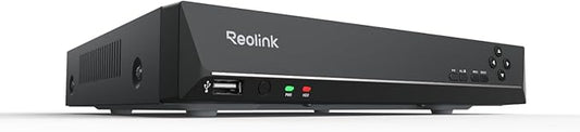REOLINK 4K PoE NVR 8 Channel Pre-Installed 2TB HDD, 4K Ultra HD PoE Outdoor Security Cameras with Smart Detection, RLN8-410 NVR Bundle with RLC-810A and RLC-820A