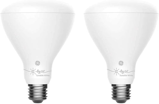 GE Lighting Tunable White Direct Connect Recessed LED Flood Light Bulbs with Bluetooth and Wi-Fi, 65W Replacement, BR30, Works With Alexa + Google Home without Hub, 2-Pack (Packaging May Vary)