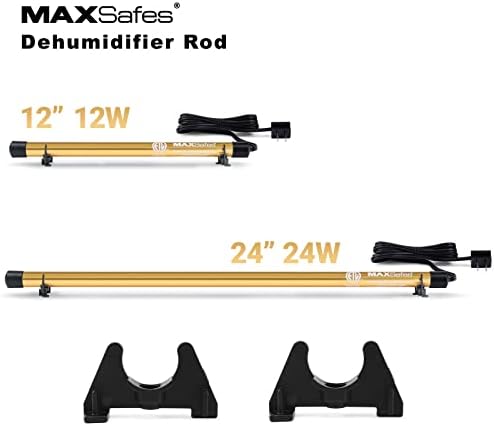 MAXSafes Gun Safe Dehumidifier Rod High Power - Much warmer (up to 150°F) to better Protect Your Valuables from Moisture and Corrosion, ETL Approved, 12in