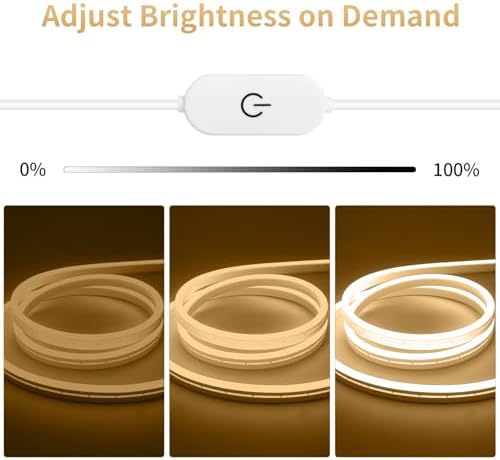 iNextStation 6.56FT 5V USB LED Strip Lights Warm White Neon LED Rope Lights
