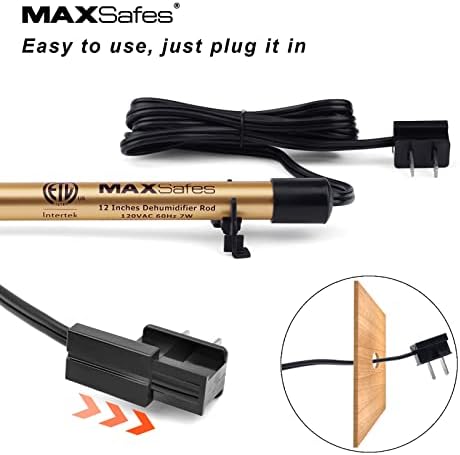 MAXSafes Gun Safe Dehumidifier High Power - Much warmer (up to 150°F) to better Protect Your Valuables from Moisture and Corrosion, ETL Approved, 24in