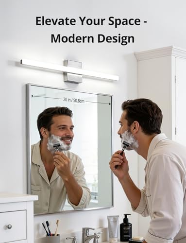 Combuh Vanity Light Fixtures for Mirror, Modern Bathroom Wall Sconce Chrome