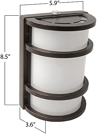 Feit Electric - Dusk to Dawn LED Bronze Half Moon Security Outdoor Wall Light, 5000K (73702)