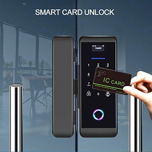 Dioche Biometric Door Lock, Keyless Entry, 4 Unlock Methods: Fingerprint, Password, IC Card, Keypad, Black