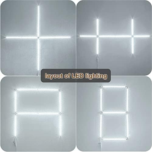WOBANE LED Display Light Kit, Set of 8x12 inch LED Strip Bar, 6000K White