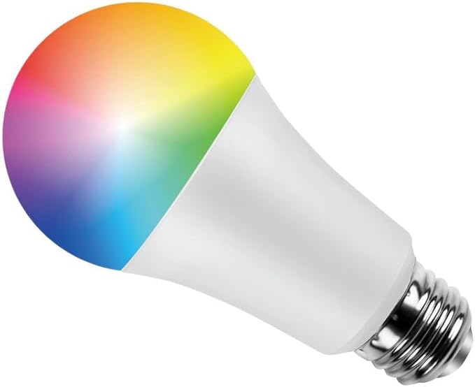 A19 WiFi Smart LED Bulb, 8W 800LM, WiFi Smart RGBCW, Alexa/Google/Siri Compatible, (2 Pack)
