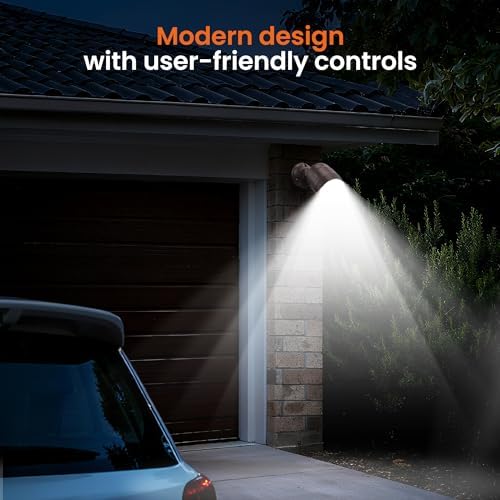 USB Rechargeable Motion Sensor Light Outdoor, 4000mAh Built-in Battery 600 Lumen Spotlight, IP65 Waterproof Cordless Wall Light for Porch Garage House
