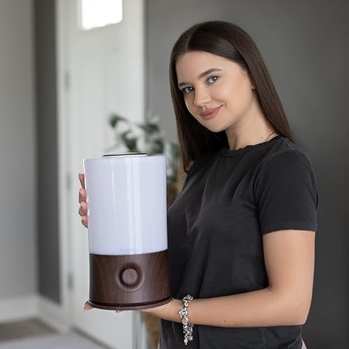 BlueHills Premium 2000 ML XL Essential Oil Diffuser Humidifier 2L Dark Wood