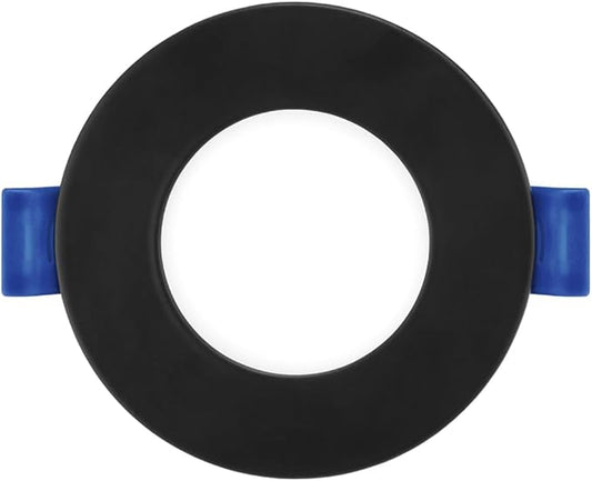 Maxxima 3 in. 5 CCT Ultra Thin Recessed LED Downlight, 400 Lumens, Slim Canless Light, IC Rated, 5 Color Temperature Selectable 2700K/3000K/3500K/4000K/5000K, Dimmable, Black Trim, J-Box Included