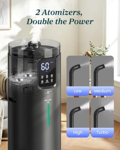 Lacidoll 16L Cool Mist Humidifiers for Large Room Whole House 1500 sq.ft
