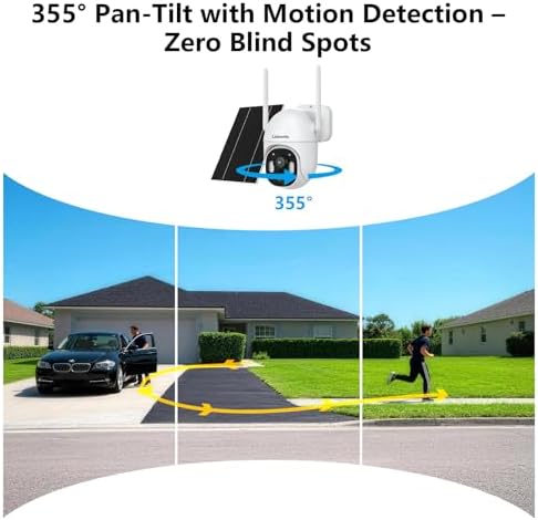 2.5K Solar Security Cameras Wireless Outdoor, 4-Camera System