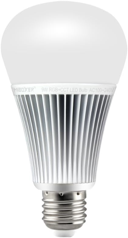MiBOXER FUT012 E26 9W RGB+CCT LED Bulb 2.4G, 2.4G RGB+CCT Bulb, Bulb, 2.4GHz RF Remote Controllable