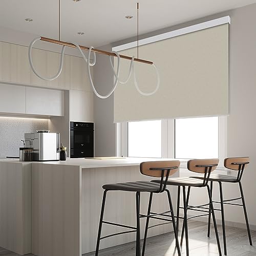 ZSHINE Motorized Blackout Roller Shades Remote Control Rechargeable(82026C)