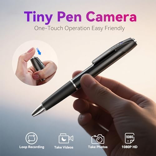 64G 1080P HD Portable Body Camera for Home Security, Camera with Take Photos, Long Battery Life, Rechargeable Cam Ideal for Outdoor Indoor, Easy to Use