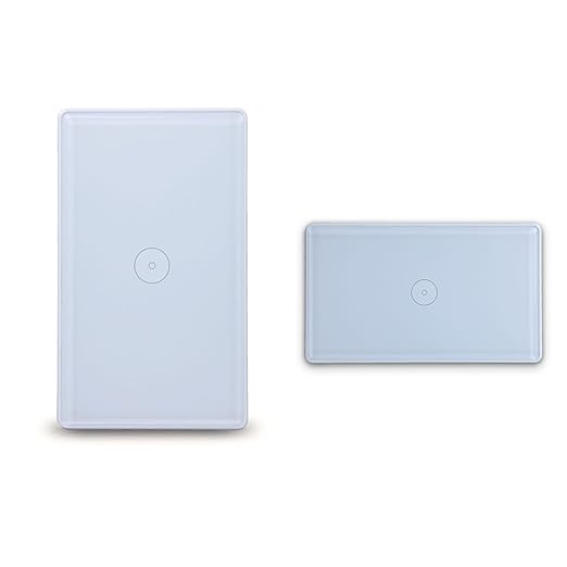 WiFi Smart Light Touch Wall Switch Works with Alexa and Google Home Neutral Wire Required, No Gateway Required. Connect to The Smart Life Tuya App.Us Standard Electrical Light Switches (1 Gang White)