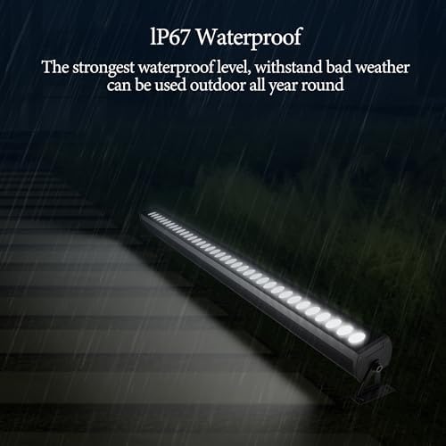 Smart Wall Washer Light 6CCT Adjustable Color Temperature & Dimmable 1%-100%, Super Bright LED Bar Light with Smart APP Control, Waterproof IP65, Timer & Remote for Indoor/Outdoor Decor