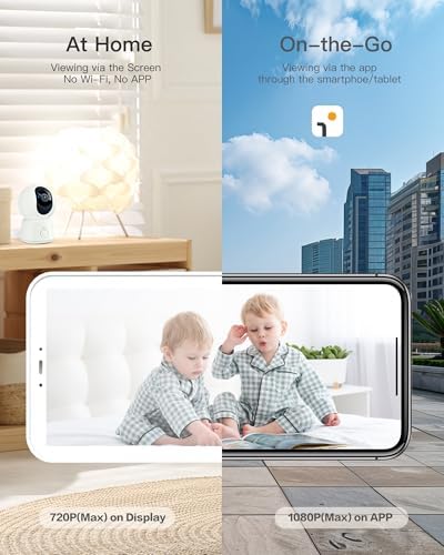 ARENTI Baby Monitor with Camera and Audio B2 Set, 2.4G WiFi with Phone App