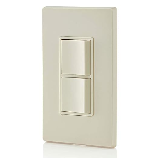 Leviton 15 Amp, 120/277 Volt, Decora Single-Pole, AC Combination Switch, Commercial Grade, Grounding, 5634-I, Light Almond
