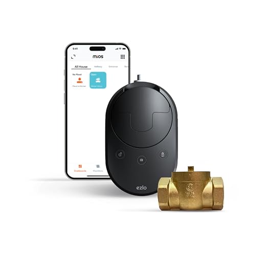 EzloPlus Whole Home Leak Protection Kit | Includes 1 Smart Home Hub + 2 Water Leak Sensors + 1 1¼" Z-Wave Smart Water Shut-Off Valve