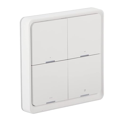 Zopsc Wireless Scene Switch, ZigBee Smart Wall Switch, 4-Way Panel with Mobile Phone APP Control, Intelligent Scene Controller for Home Automation