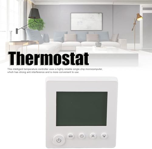 Smart Tat, Thermostat LCD Display Keypad AC 95‑240V 16A Home Electric Heating Digital Non Programmable Thermostats for Baseboard Heater Digital Thermostat Electric Wired
