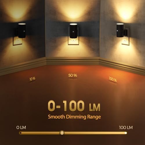 Briignite Motion Sensor Night Light, Motion Activated Plug in Night Lights
