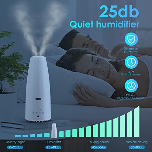 Warm & Cool Mist Humidifier with Remote,2.3L