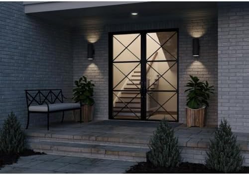 Progress Lighting Cylinder Outdoor Wall Light, Black