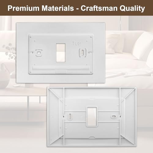F61-2663 Wall Plate for Sensi Wi-Fi Programmable Thermostat, White Smart Thermostat Wall Plate Cover - 2 Pcs (Pack of 2)