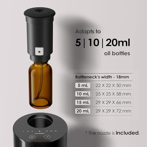 Airversa AN6 Waterless Diffuser for Essential Oil for Home, Room, Black