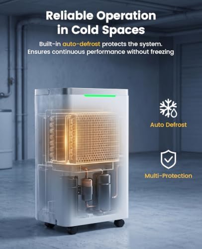34 Pints Dehumidifier for Basement, with Drain Hose, 38dB Quiet, 2500 Sq.Ft