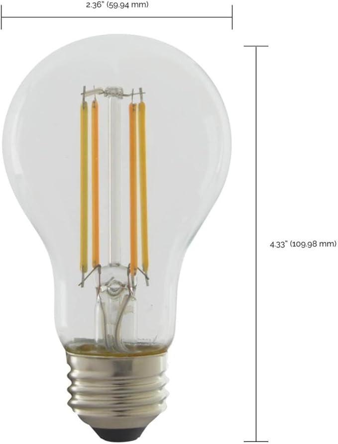 Satco S11250 Starfish Tunable White WiFi Smart LED Light Bulb, Works with Siri, Alexa, Google Assistant, SmartThings, Clear, A19, 1 Pack