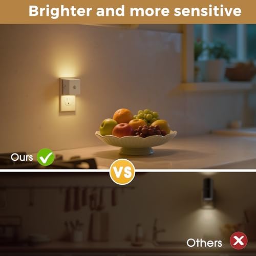 L LOHAS LED Plug in Night Light with Motion Sensor and Dusk to Dawn Sensor