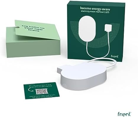 frient Electricity Meter Interface 2, LED | Wireless Meter Readings | Energy Consumption Monitoring | for Meters with LED Pulses | Zigbee | Works with Homey