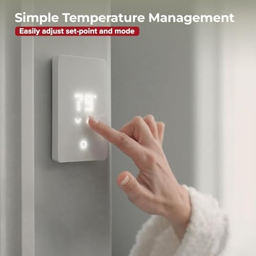 LED Smart Heated Floor Thermostat - WiFi & Touchscreen - 120/240v - Programmable with Voice Control - UWG5-4999 with GFCI & Flooring Sensor