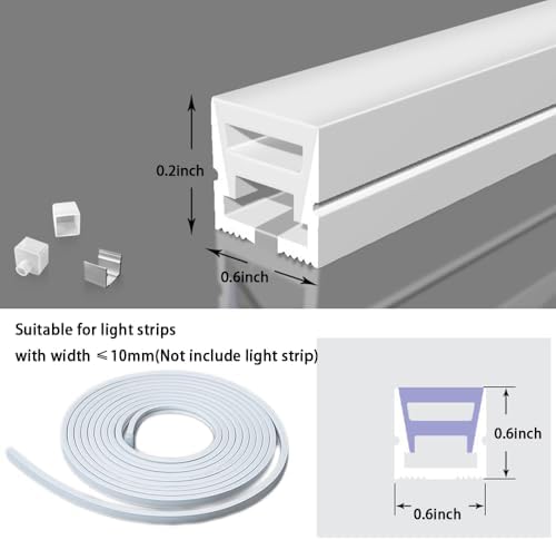 Silicone LED Diffuser Channel Flexible Neon Rope Strip Light Tube