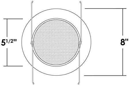 NICOR Lighting 6 inch White Recessed Shower Trim with Albalite Lens (17505)