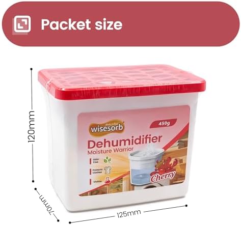 Wisesorb 6 Packs 16oz Moisture Absorbers, Dehumidifier with Fragrance & Portable Humidity Absorber Boxes for Bathroom (with Fragrance, 6x 16oz)