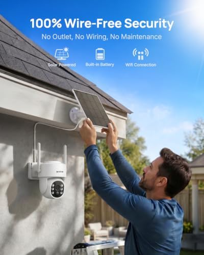 ANNKE 4MP Solar Security Cameras Wireless Outdoor, 2 Pack, Human Detection