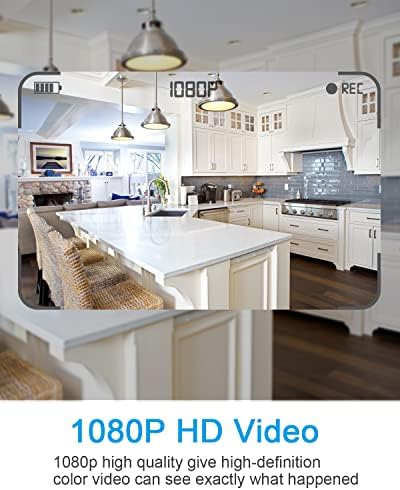 Hidden Camera Clock,1080P Indoor Security Spy Cameras No Wi-Fi No Audio