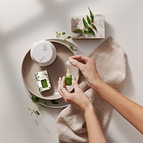 Thymes Pura Refills – 2 Pack of Oil Diffuser Scents – Long-Lasting Pura Diffuser Refills – Premium Home Fragrance – Notes Siberian Fir Needles, Cedarwood & Sandalwood (Frasier Fir, Pack of 2)