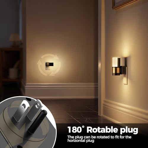 Briignite Night Lights Plug into Wall, 2 Pack Dimmable LED Night Light