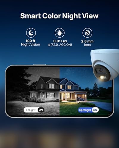 ANNKE 8CH 3K PoE Security Camera System, 8pcs 5MP Outdoor IP Cams, 2TB HDD