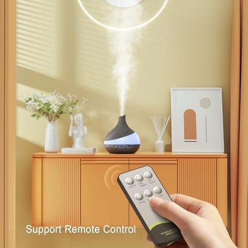 HJTHJT 500ML Essential Oil Diffuser for Home: 14 Color LED Humidifier