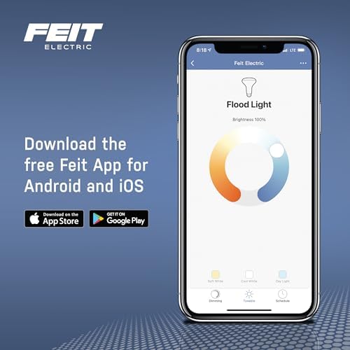 Feit Electric 5/6in Smart Recessed Downlights, 75W Eq, 1000 Lumens, 8 Pack